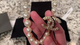 Chanel Unboxing  Classic Pearl Necklace [upl. by Arrotal]