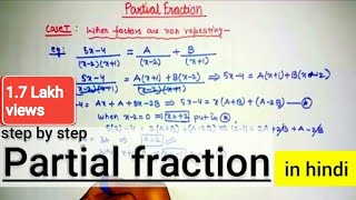 partial fraction method  hindi lecture [upl. by Wayland]