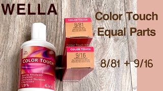 HOW TO USE WELLA COLOR TOUCH  SHADES 881  916 Blending GreyBlonde Hair SEMI PERMANENT COLOUR [upl. by Perice]