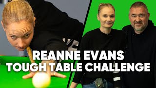 Reanne Evans IMPRESSIVE Tough Table Challenge [upl. by Murat328]