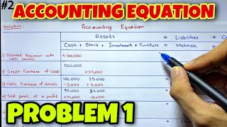 Accounting Equation  Problem 1  By Saheb Academy [upl. by Beutner]