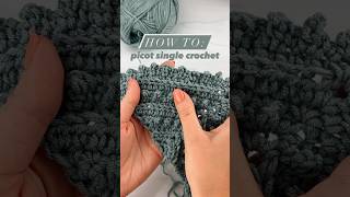 How to crochet the picot single crochet PSC stitch crochet [upl. by Bret]