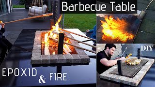 Epoxy Barbecue Table🔥Grill selber bauenDIY Grill StationFire TableFeuerstelleEpoxid Tisch bauen [upl. by Argella890]