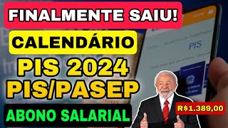 FINALMENTE Governo divulga calendário de pagamento do PISPasep 2024 VEJA AS DATAS E OS VALORES [upl. by Wright24]