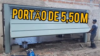 Portão BASCULANTE de 55 metros Detalhes de fabricação [upl. by Anauqahc]