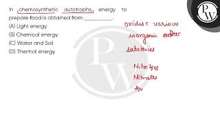 In chemosynthetic autotrophs energy to prepare food is obtained from [upl. by Ominorej390]