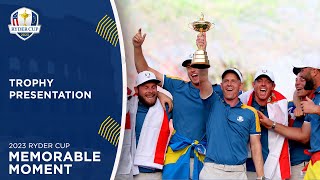 Trophy Presentation  2023 Ryder Cup [upl. by Venator]