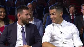 Lionel Messi amp Cristiano Ronaldo Joke At UEFA Champions League Draw [upl. by Ojok]