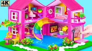 Build Pink Two Story 100 Million Resort with Cardboard Water Park ❤️ DIY Miniature Cardboard House [upl. by Coppinger]