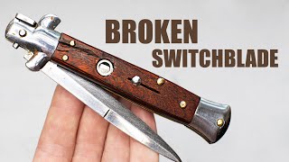 Italian Stiletto Switchblade Knife Restoration [upl. by Sitto]