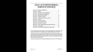 New Holland LS160 LS170 Skid Steer Loader  87036983 Service manual [upl. by Kella]