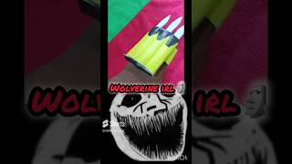 Real life wolverine ☠️☠️shorts trollface diy [upl. by Ylliw65]