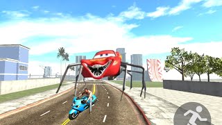 Franklin Escape from Lightning McQueen Head Eater in Indian Bike Driving 3D [upl. by Mobley]