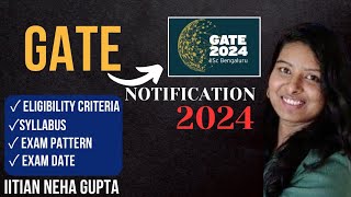 Gate notification 2024 complete information with detailed syllabus gate physics 2024gate strategy [upl. by Pinette]