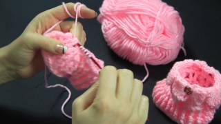 Scarpette Baby passo a passo ad uncinetto  parte 3   Video Tutorial [upl. by Winthrop]