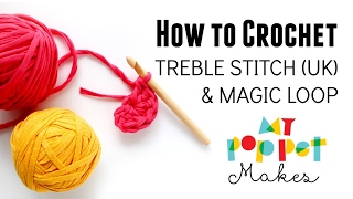 How to Crochet a Magic Loop amp Treble Stitch UKAUS [upl. by Nnateragram]