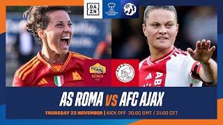 Roma  Ajax  UEFA Women’s Champions League 202324 Speelronde 2 Volledige wedstrijd [upl. by Ansley]