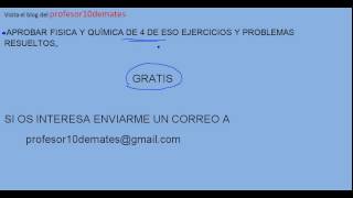 física y química 4 eso ejercicios y problemas resueltos [upl. by Enirod]