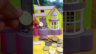 silver and green colour dog house  so beautiful poopy house  piggy Bank coin collect HD275 [upl. by Naugal]