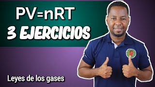 3 EJERCICIOS con la ECUACIÓN DE LOS GASES IDEALES PVnRT [upl. by Siuqramed989]