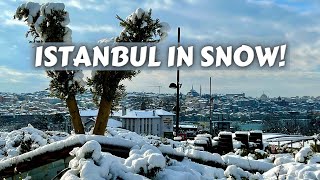 ISTANBUL IN SNOW  Turkey Travel Vlog [upl. by Anaujnas]