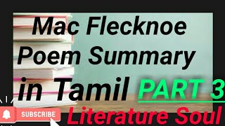 Mac Flecknoe 131  217 Lines  summary in Tamil  PART  3 [upl. by Enibas]