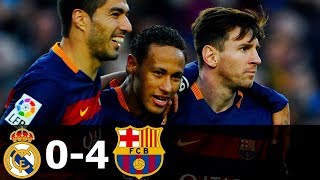 Real Madrid vs FC Barcelona 04 Goals and Highlights with English Commentary 201516 HD 720p [upl. by Naillig443]