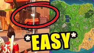 Fortnite Guide 100 EASY quotVisit the Center of Named Locationsquot Fortnite Week Challenges [upl. by Neri]