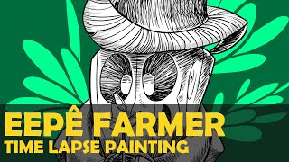 EEPÊ FARMER  FRANKLIN SILVA  TIME LAPSE PAINTING [upl. by Nauqahs]