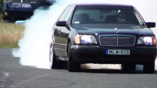 Mercedes S 600 V12 Biturbo 0270kmh acceleration and burnout  KO 860 [upl. by Shulamith]