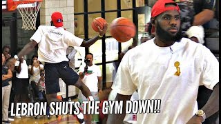 LeBron James CRAZY DUNKS During Bronnys PreGame Warm Ups SHUTS THE GYM DOWN [upl. by Yesima]