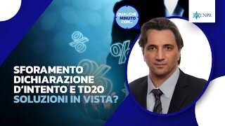 Francesco Zuech  Sforamento dichiarazione d’intento e TD20 Soluzioni in vista [upl. by Einafit465]