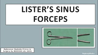 Listers Sinus Forceps  Surgical Instruments  Rapid Revision  OSPE  SURGERY [upl. by Sax]