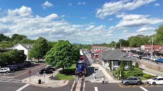 Drone Fly Over Video  Drone Flying Over Downtown Blue Ridge Georgia [upl. by Gnouhp]