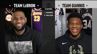 Team LeBron amp Team Giannis Full Draft  2019 NBA AllStar [upl. by Euqram]