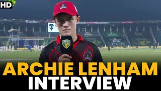 Archie Lenham Interview  Mardan Warriors vs Hyderabad Hunters  Match 10  PJL  MV2L [upl. by Giovanni]