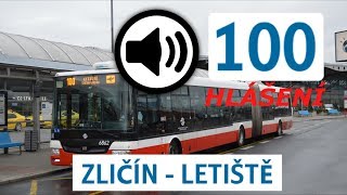 DPP  Hlášení linky 100 směr Letiště [upl. by Suedaht]