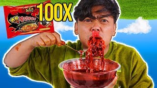 Do Not Eat 100x SPICY FIRE KOREAN NOODLES [upl. by George]