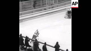 SYND 10 02 68 ICE HOCKEY IN WINTER OLYMPICS CANADA BEATS EAST GERMANY [upl. by Ellives]