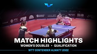 Alexandra SAiya A vs Li YLeng Y  WD  WTT Contender Almaty 2022 Qual [upl. by Avraham931]