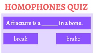 Homophones in English Grammar I Homophones Quiz [upl. by Sirdi]