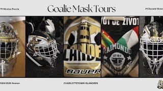 Goalie Mask Tour from 1 Donald Hickey of the Charlottetown Islanders [upl. by Fransis]