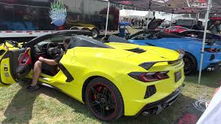 Corvettes at Carlisle 2022  AWE Track Exhaust Start Up on a C8 HTC Corvette [upl. by Hilton]