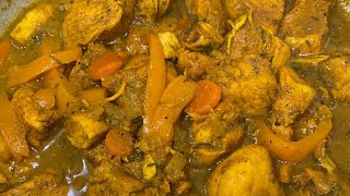 HOW TO MAKE CURRY CHICKEN JAMAICAN STYLE [upl. by Lambart]