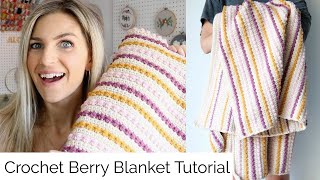 The Crochet Berry Blanket Tutorial [upl. by Fisken]