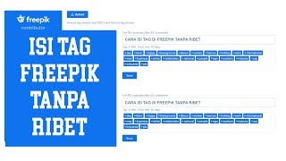 Cara Isi Tags di Freepik dengan sekali isi Tanpa error metadata Multiple tags in freepik [upl. by Aicenek]