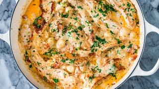 Creamy Sun Dried Tomato Chicken Gnocchi [upl. by Laefar]