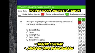 EXAM ONLINE SPA SIRI 7  PSIKOMETRIKExamonlinespa dayapenyelesaianmasalah latihanseparaperubatan [upl. by Turley]