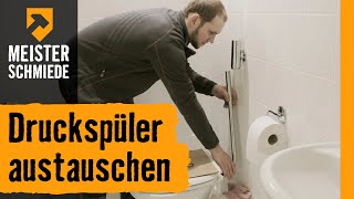 Druckspüler austauschen  HORNBACH Meisterschmiede [upl. by Garceau641]