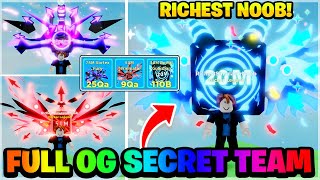 Richest Noob Spawns With Full Team of OG SECRET Pets Roblox Clicker Simulator [upl. by Assenad]